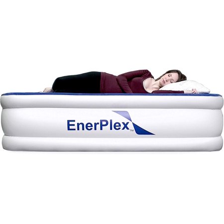 EnerPlex First Ever 1-Minute Pump Luxury Twin Size Air Mattress Airbed with Built
