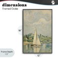 thumbnail image 4 of Stupell Industries Coastal Sailboat Beneath Swirling Clouds Black Framed Giclee Art, 12 x 18, by Angie Hawke, 4 of 8