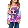 thumbnail image 2 of Huvoen Girls Long Sleeve Basic Layering T Shirt Long Sleeve Round-Neck Blouses & Shirts Halloween Girls Long Sleeve Prints Shirts Cute Crewnecks Tops Dressy Casual Blouses Clothes Multicolor 7 Years, 2 of 6
