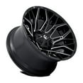 thumbnail image 2 of Fuel D769 Twitch 22X12 8X180 -44Et 124.3Cb Glossy Black Milled Wheel, 2 of 3