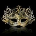 thumbnail image 2 of Xfvqtps Masquerade Mask for Men Half Face Retro Rome Mask Ball Mask Celebrations Party Accessory Gold, 2 of 4