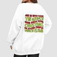 thumbnail image 3 of Christmas Crewneck Sweatshirt Funny Christmas Tree Xmas Cute Graphic Long Sleeve Pullover White Medium, 3 of 4