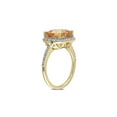 thumbnail image 3 of 4.00 Carat (Ctw) Cushion-Cut Citrine Halo Ring in 10K Yellow Gold with Diamonds for Women, 3 of 7