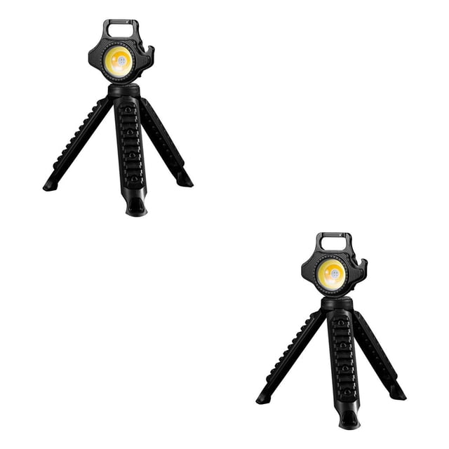 Greeniant Llavero linterna vida impermeable Camping luces lámparas recargable multiusos herramienta de iluminación mochilero con soporte con soporte 2piezas Greeniant CBP389635