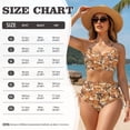 thumbnail image 5 of XYZCANDO Men and Women Matching Swimsuits Giraffe Camouflage Beach Outfits for Couples High Waisted Bikini Sets and Swim Trunks Hawaiian Outfits Couple Beach Vacation Swimwear Resort Wear, 5 of 6