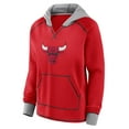 thumbnail image 2 of Women's Logo Athletic Red Chicago Bulls Boom Pullover Hoodie, 2 of 3