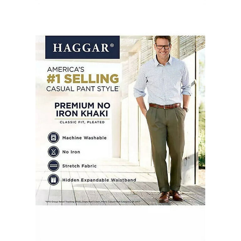 Haggar Premium Comfort Khaki Classic-fit 2-way Stretch Wrinkle Resista –  CheapUndies