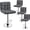 Grey, variant on Yunken Single Bar Stool, PU Leather Adjustable Swivel Barstools, Armless Hydraulic Kitchen Counter Bar Stool, Kitchen Island Chairs, White