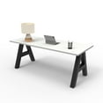 thumbnail image 5 of Serenity A-Frame Writing Office Desk for Home and Office, 72"x30" with White Top, Black Frame, 5 of 5