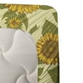 thumbnail image 3 of Ambesonne Vintage Fitted & Top Sheet Set with Sham, Funky Style Sunflower, Green Yellow, 3 of 4