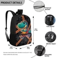 thumbnail image 5 of Uorisanigo 17 inch Basketball Dinosaur Backpacks for School with Adjustable Padded Straps Universal Kids Backpack Fit Preschool Elementary Kindergarten Bookbag 6-12 Year Old, 5 of 6