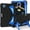 Black+Blue, variant on ELEHOLD Kids Friendly Case for iPad Pro 11-inch (M5) 2025/(M4) 2024, Heavy Duty Shockproof Rugged Protective Case with Pencil Holder Foldable Kickstand for Boys Children,Black