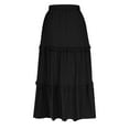 thumbnail image 5 of Women's Long Summer Skirt 2025 Elegant High Waist Cocktail Party Wedding Guest Dress Flared A-Line Midi Skirts, 5 of 5