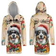 thumbnail image 3 of Merry Christmas Santa Miniature American Shepherd Scarf Twinkling Lights Xmas Holiday All Over Print 3D Hooded Duffle Toggle Coat MAS Dog Lover Gifts - 00022, 3 of 6