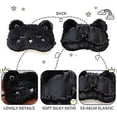 thumbnail image 3 of Sleep Mask 3d Cute Breathable Eye Mask Made Of 100% Natural Silk & Plush Adjustable Black Cat, 3 of 3