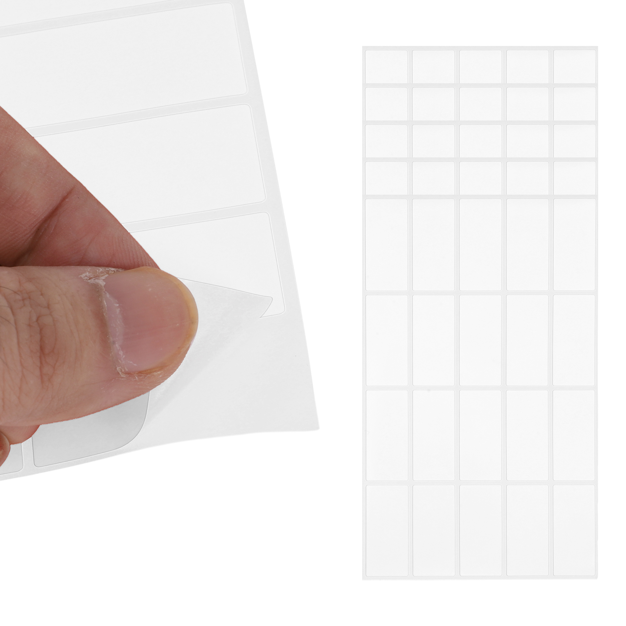Unique Bargains Handwritable Rectangle Gift Stickers 1.57"x0.75" 20 Pcs White