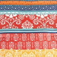 thumbnail image 6 of Chezmoi Collection Amara 3-Piece Boho Stripe Full Comforter Set, Floral Colorful Bohemian Printed Microfiber Lightweight Bedding Set, 6 of 10
