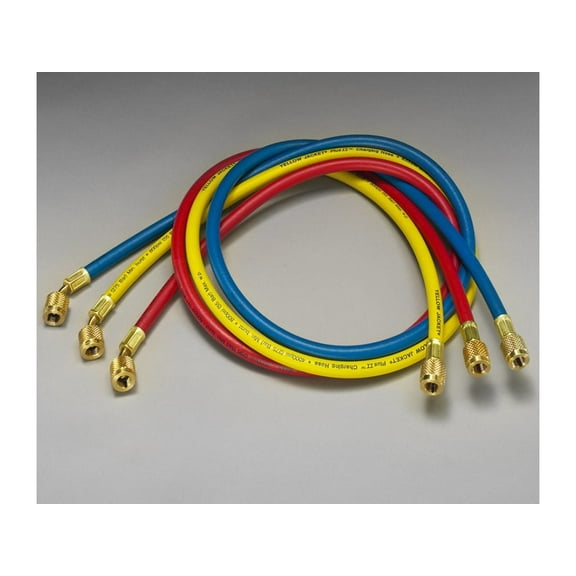 Yellow Jacket Hose Set, 36 in L, Blue/Red/Yellow 21983