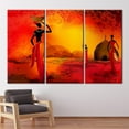 thumbnail image 2 of African Woman Poster, Black Woman Canvas, Abstract Canvas, Sunset Canvas Art, African Landscape Artwork, African Canvas, Canvas Wall Decor - White Framed, 2 of 9