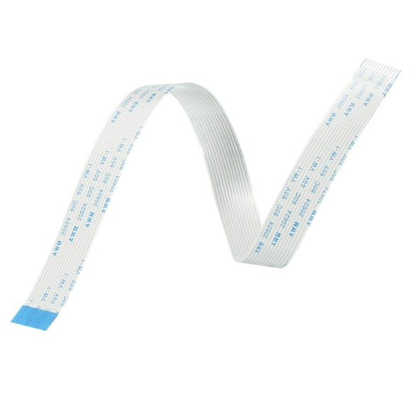 Uxcell Flexible Flat Cable Extension Cables 12 Pins 1.0mm Pitch 300mm B Type for DVD Player 5 Pack