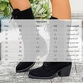 thumbnail image 3 of OKBOP Women's Mid Calf Lace-Up Boots Round Toe Chunky Heel Retro Faux-Leather Casual, 3 of 5