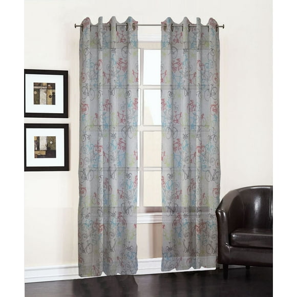 Rideau à pôle supérieur No. 918 - Voile Print