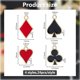 thumbnail image 2 of 96 piezas de 4 estilos de dijes de naipes, dijes de póker a granel, dijes de aleación de esmalte, corazón, rombo, flor de ciruelo, lindos dijes rojos y negros, 2 of 6