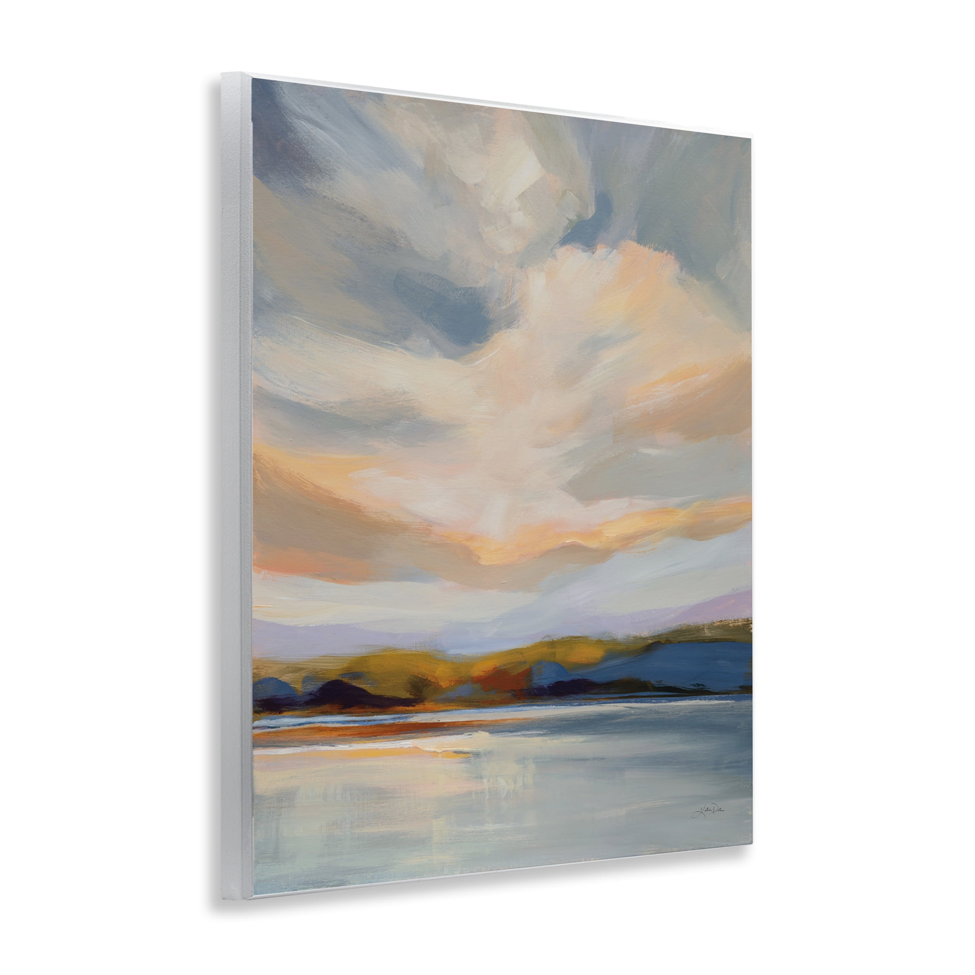 Stupell Industries Morning Glory Seascape Landscape Painting Unframed Art Print Wall Art, 11 x 14