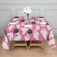 thumbnail image 3 of Halloween Ghosts with Boo Square Tablecloth,Waterproof Square Table Cover,Wipeable Spillproof Washable Table Cover for Home Kitchen Party Decor 52"x52"(132x132cm), 3 of 6