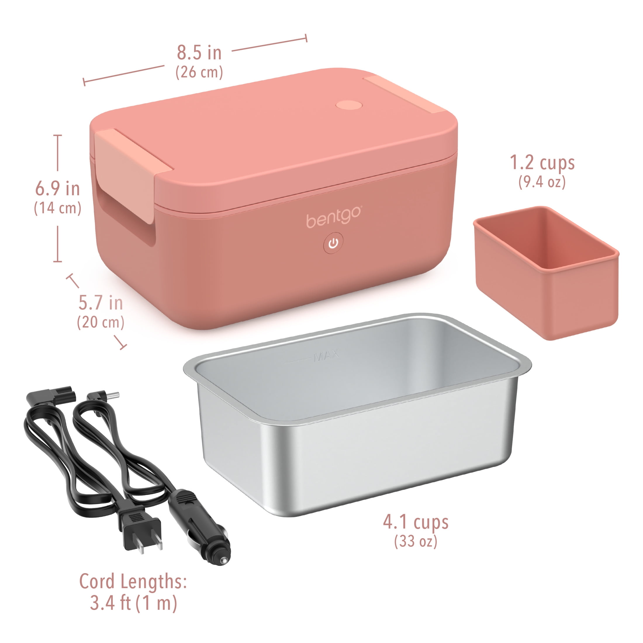 Bentgo Heated Electric Bento Box Pink Spice 42.4 oz. (BGHEATBX-PS)