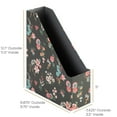 thumbnail image 6 of Blu Monaco Foldable Magazine File Holder with Gold Label Holder - Set of Cardboard Magazine Organizers and Storage - Floral and Black Magazine Holder - Magazine Organizer, 6 of 7