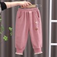 thumbnail image 2 of ameIAEA Toddler Boys Girls Pants Kids Solid Color Sweatpants Elastic Waist Joggers Pants with Pockets, 2 of 7