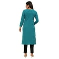 thumbnail image 3 of Maple Clothing Indian Kurti for Women Printed Long Kurta (Turquoise, L), 3 of 6