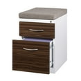 thumbnail image 5 of Hirsh 20" Deep Mobile Pedestal File Cabinet 2 Drawer Box-File with Laminate Drawer Fronts & Seat Cushion, White/Chinchilla/Walnut, 5 of 7