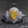 thumbnail image 2 of K-KED Fashion Cubic Zircon 925 Silver Plated Ring Delicate Jewelry Women Wedding Gift Sz 6-10-7, 2 of 6
