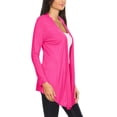thumbnail image 2 of Moa Collection Women's Casual Long Sleeves Drape Open Front Solid Cardigan, 2 of 4