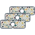 thumbnail image 2 of SKYSONIC Faucet Absorbent Mat 4 Pcs Multicolored Rocks On White Kitchen Faucet Splash Catcher Washable Counter Drying Pads Behind Faucet for Kitchen Bathroom, 2 of 7