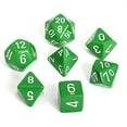 thumbnail image 3 of Chessex Polyhedral 7-Die Opaque Dice Set - Green with White, 3 of 3