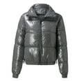 thumbnail image 5 of Women Autumn And Winter Cotton Coat Shiny Metal Short Cotton Coat, 5 of 5