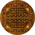 thumbnail image 1 of Ahgly Company Indoor Round Persian Yellow Traditional Area Rugs, 7' Round, 1 of 4