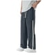 thumbnail image 1 of Ceisia Men's Ribbed Straight-Leg Casual Trousers | Elastic Waist Contrast Stripe Draped Pants (Multiple Solid Colors) Gifts, 1 of 8