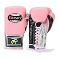 thumbnail image 3 of AMLESO Boxing Gloves PU Leather Punching Gloves for Men Women Professional Sparring Gloves for Muay Thai, Grappling, MMA, Home Gym Pink 12oz, 3 of 10