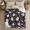 thumbnail image 5 of Ghost Pumpkin Scene Ghosts And Pumpkins Spooky Holiday Art Halloween Lovers Playful Harvest Motif Warm Flannel Blanket, Halloween Gift for Living Room and Family Room Home Decor, 5 of 9