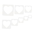thumbnail image 1 of 8 plantillas para pintar, reutilizables, fáciles de usar, con patrones pequeños y geométricos para proyectos de bricolaje en madera y decoración del Corazón, 1 of 8