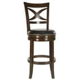 thumbnail image 2 of SAFAVIEH Santino Traditional Rustic Swivel Bar Stool with Footrest, Espresso/Brown, 2 of 6