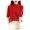 Red, variant on TTUHYWXI Women's Merino Wool Spring Fall Winter First-Line Ready to Wear Seamless Knit Short Sleeve Mock Neck Sweater (Light Yellow, M)