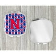 thumbnail image 4 of Letter N Football Harvard Crimson and Yale Blue Compact Mirror CJ1076-NSCM, 4 of 4