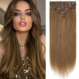 Satin Strands 18 Inch Black Seamless Clip in Hair Extensions 100 Human Hair Add Length and Volume Walmart