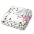 thumbnail image 3 of Hello Kitty Blanket, Super Soft Throw Blanket, Cozy Flannel Blankets For Boys Girls, Warm Blankets For Couch Sofa Bed, 40"X30", 3 of 9