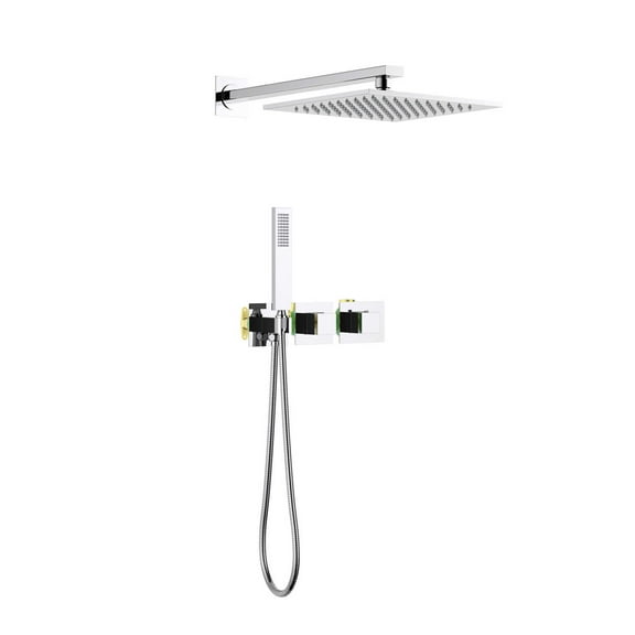 Kibi Cube 2 Function Thermostatic Shower System With Rough In Valve